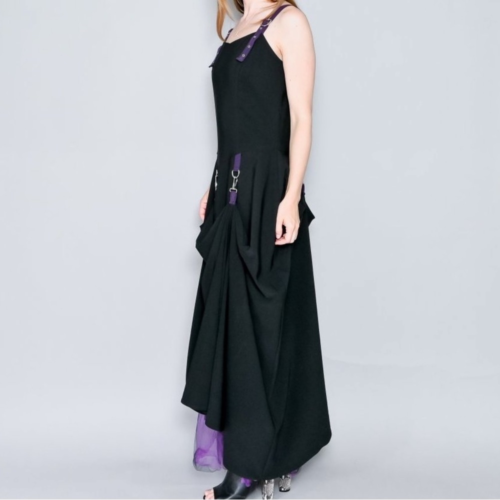 Lip Service Garter Hook Goth Ball Gown Dress L - Picture 5 of 13